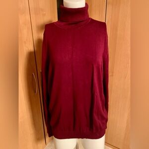 Andrew Marc Deep Red Turtleneck Sweater